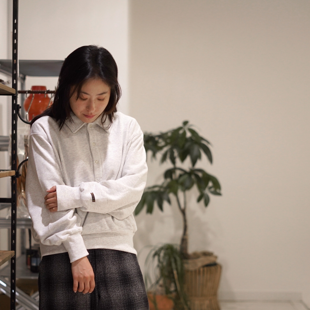 KHA:KI / SWEAT POLO PULLOVER 155cm着用①