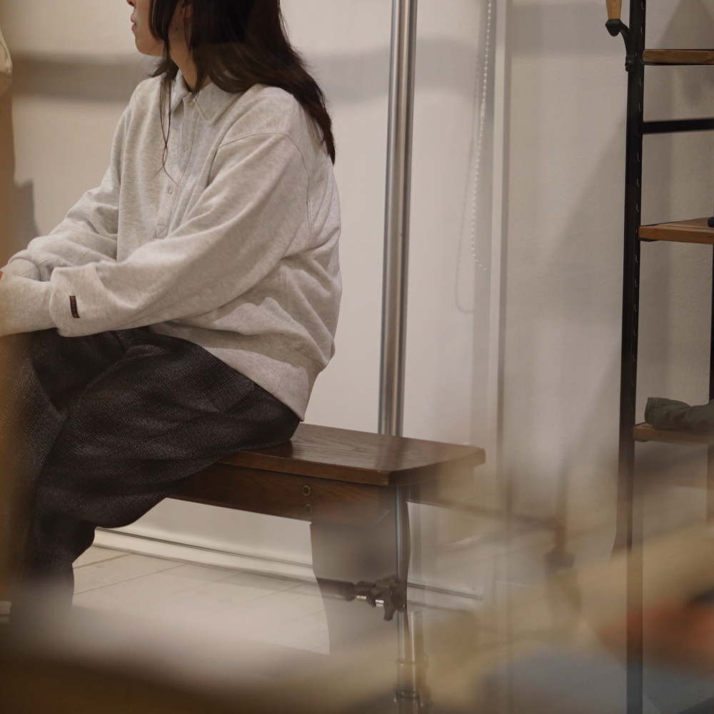KHA:KI / SWEAT POLO PULLOVER 155cm着用②