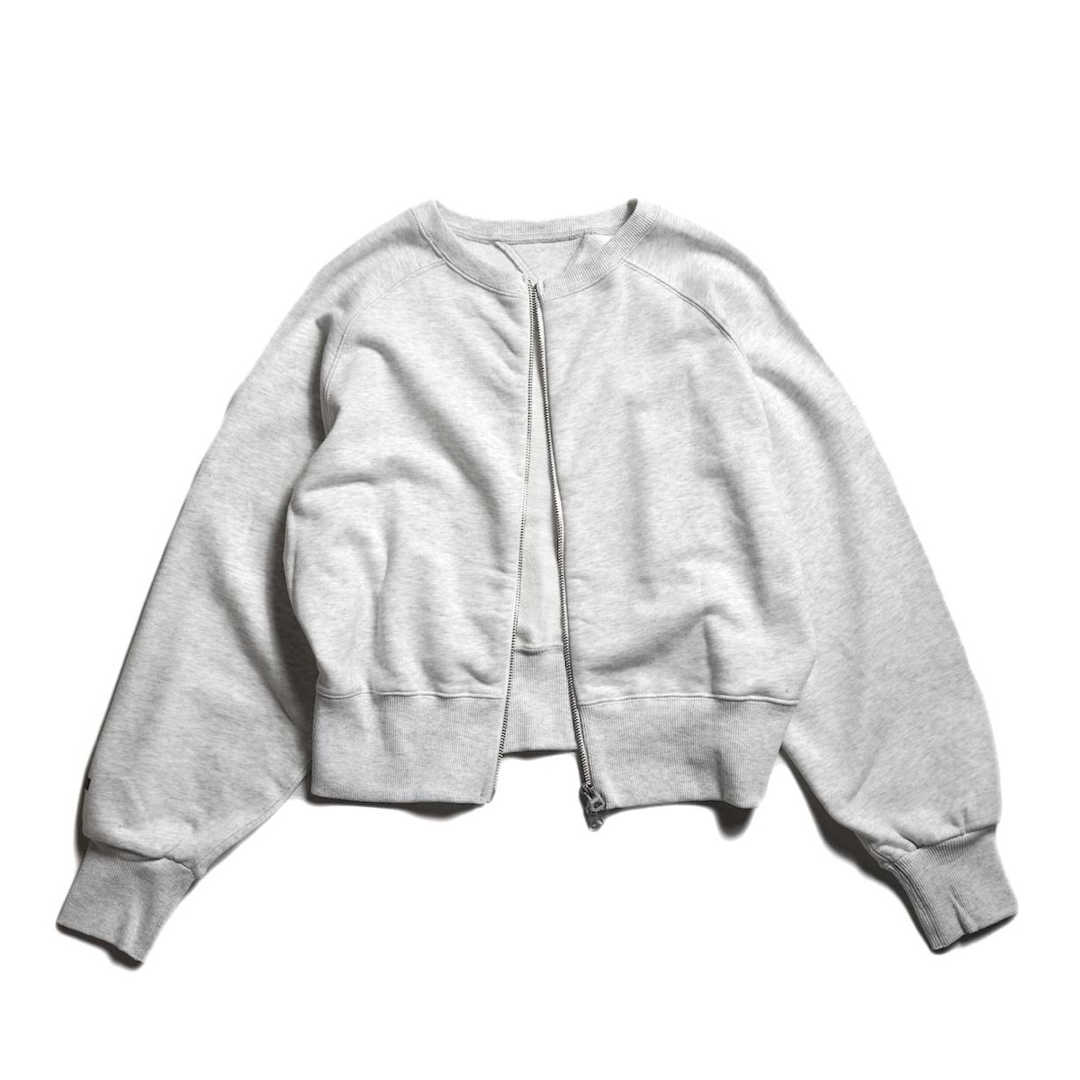KHA:KI / 2WAY SWEAT SHIRT (Ash Gray)