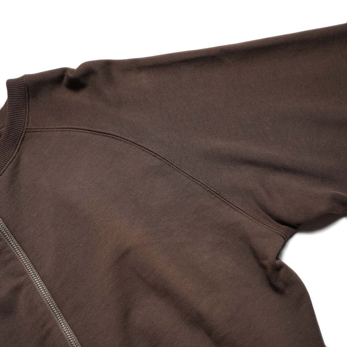 KHA:KI / 2WAY SWEAT SHIRT (Brown) ラグランスリーブ