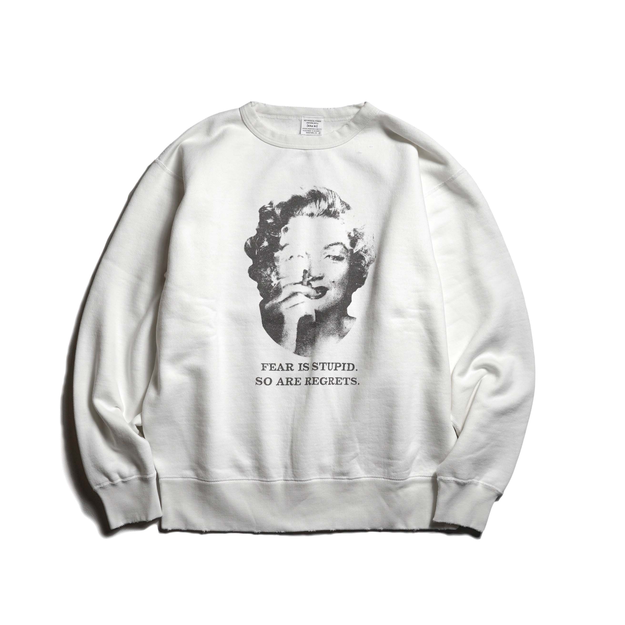 KHA:KI / DAMAGE SWEAT SHIRT -MY MUSE- (White)