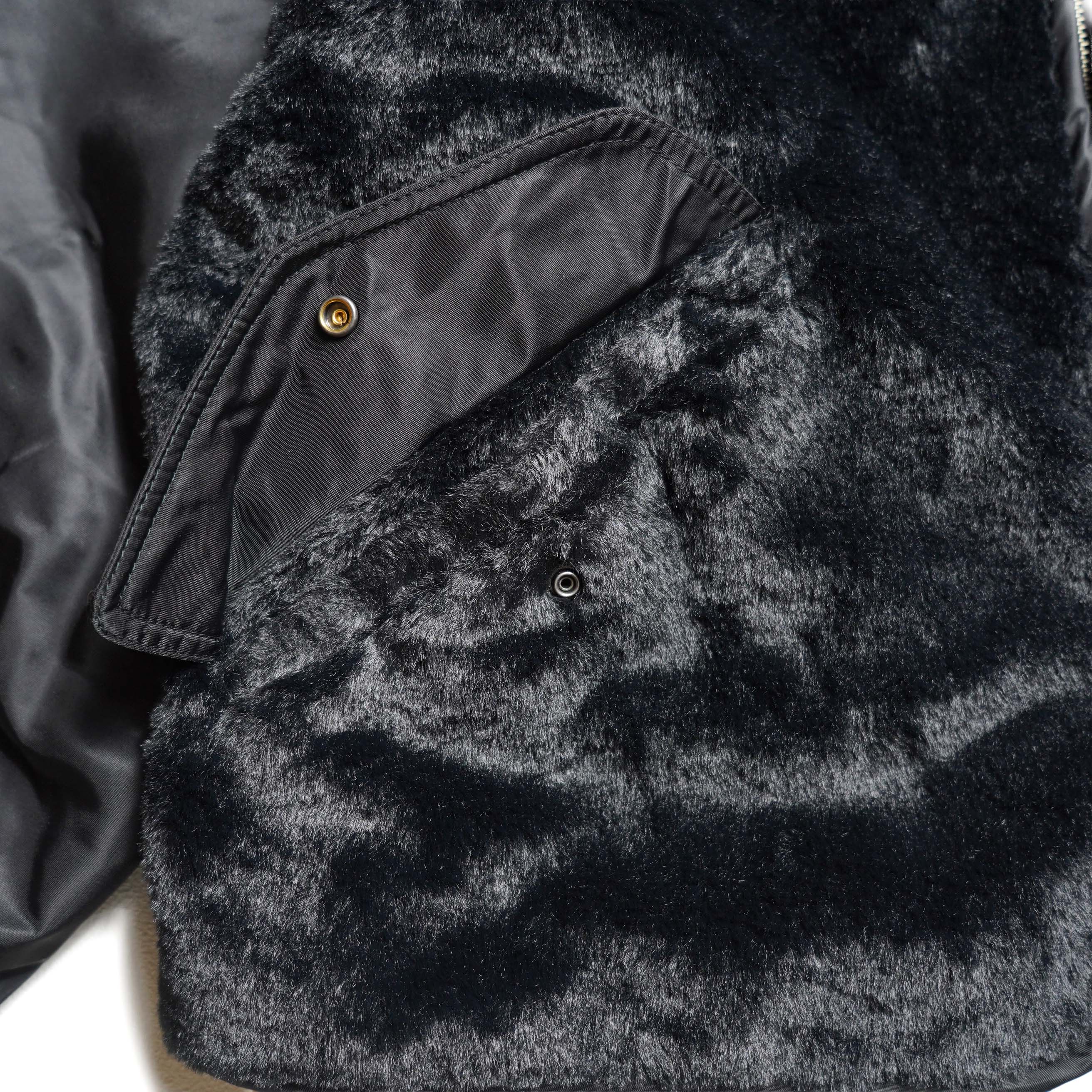 KHA:KI / ECO FUR SWITCH JACKET (Black) ポケット