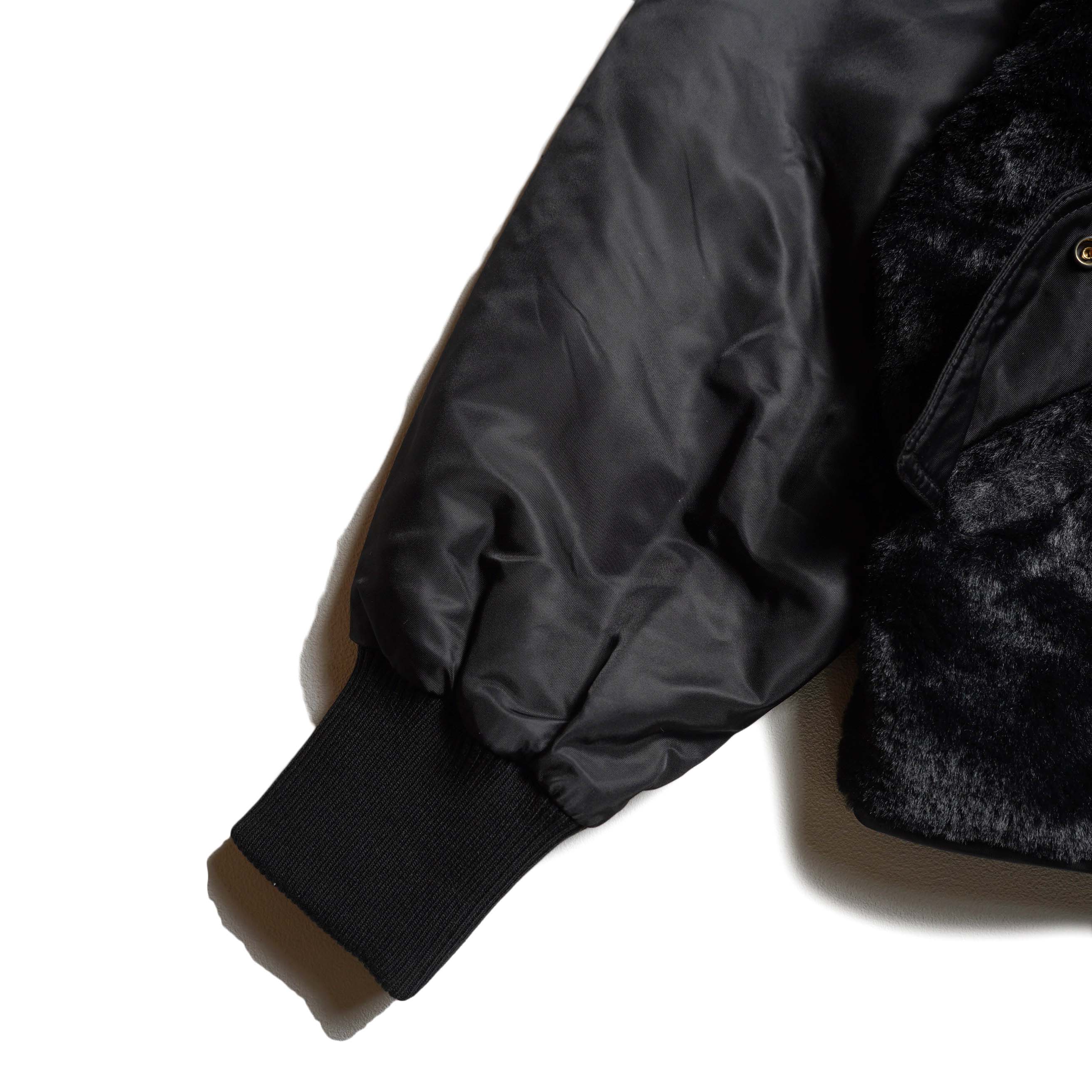 KHA:KI / ECO FUR SWITCH JACKET (Black) 袖