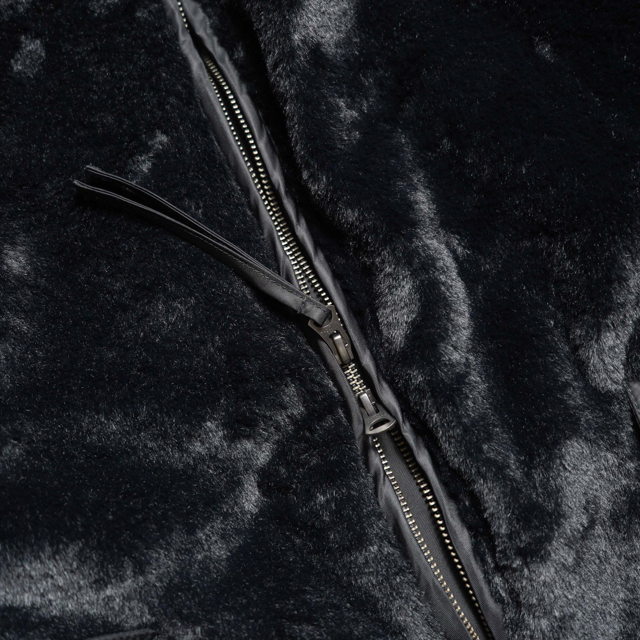 KHA:KI / ECO FUR SWITCH JACKET (Black) ファスナー