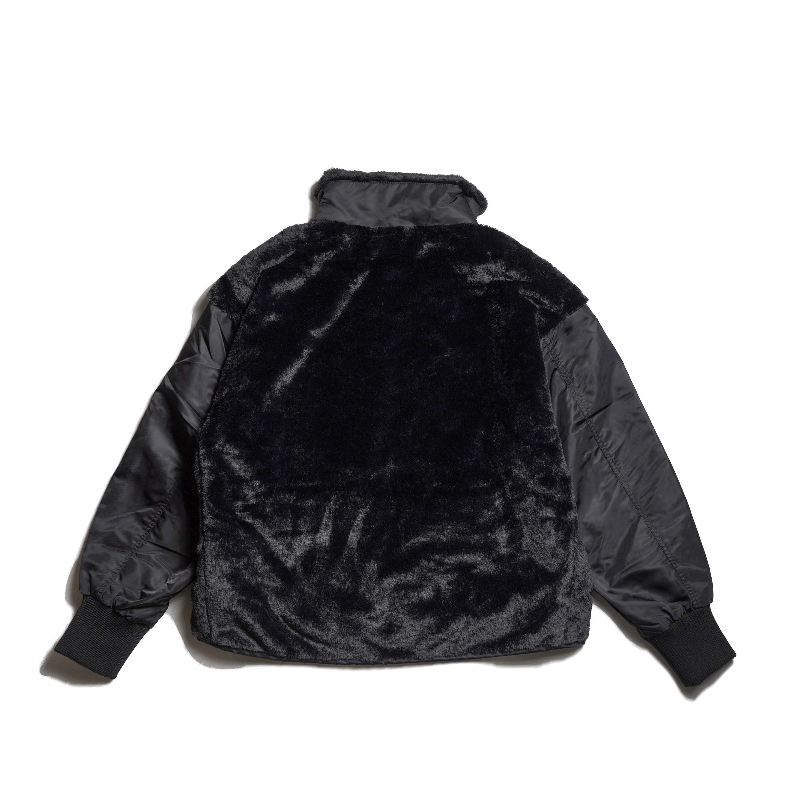 KHA:KI / ECO FUR SWITCH JACKET (Black) 背面