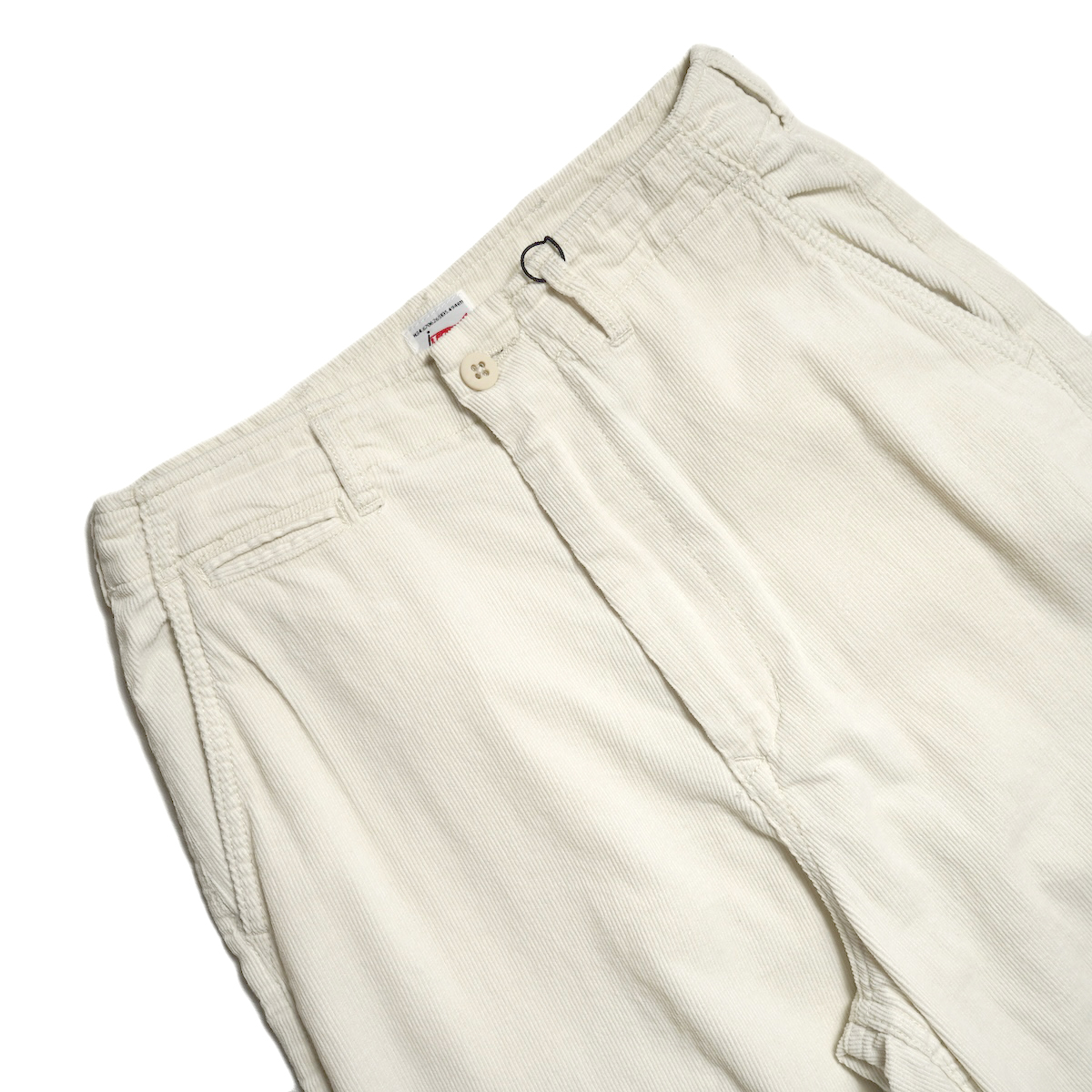 KHA:KI / OVAL CORD TROUSERS (Ecru) ウエスト