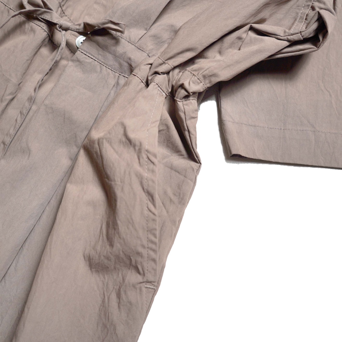 KHA:KI / HALF SLEEVE JUMPSUIT (Brown) サイドポケット