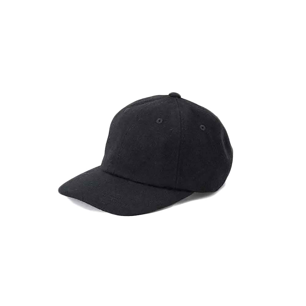 KIJIMA TAKAYUKI / MELTON 6PANEL CAP (Black)