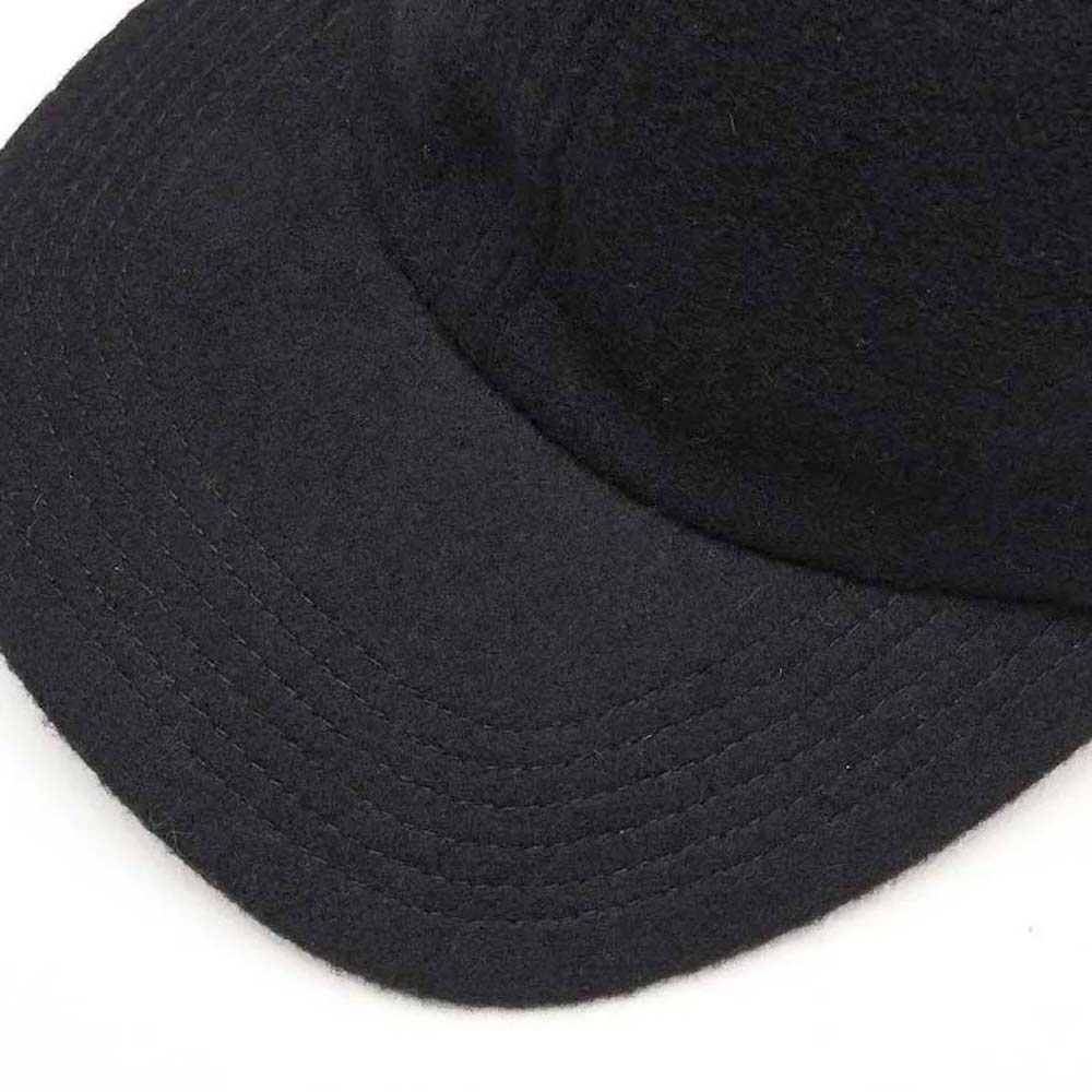 KIJIMA TAKAYUKI / MELTON 6PANEL CAP (Black) ブリム