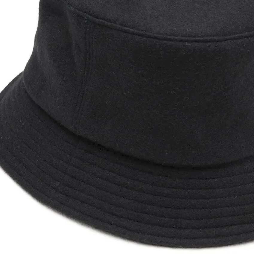 KIJIMA TAKAYUKI / MELTON BUCKET HAT (Black) 素材感