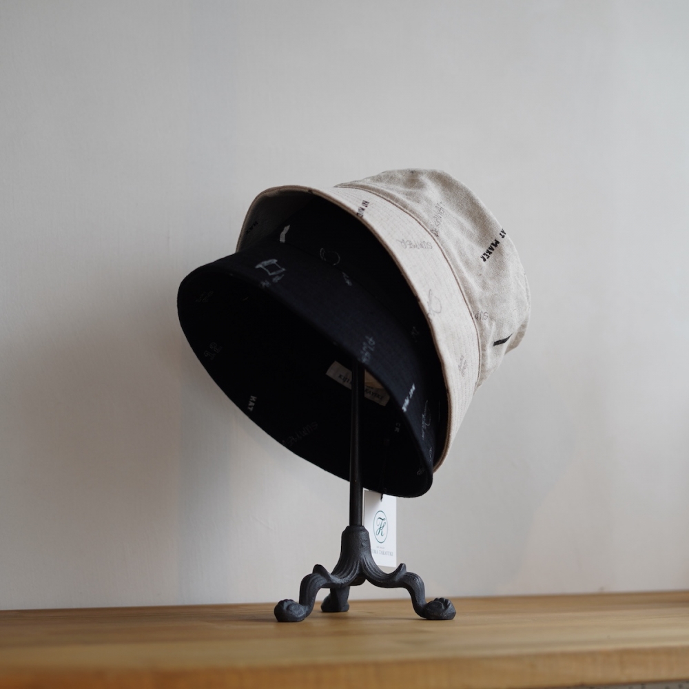 KIJIMA TAKAYUKI / MKNY261208 Linen Cotton Printed Tight Bucket Hat