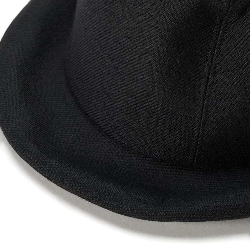 KIJIMA TAKAYUKI / MYYYY262023 SHETLAND WOOL SERGE MOUNTAIN HAT (Black) 素材感