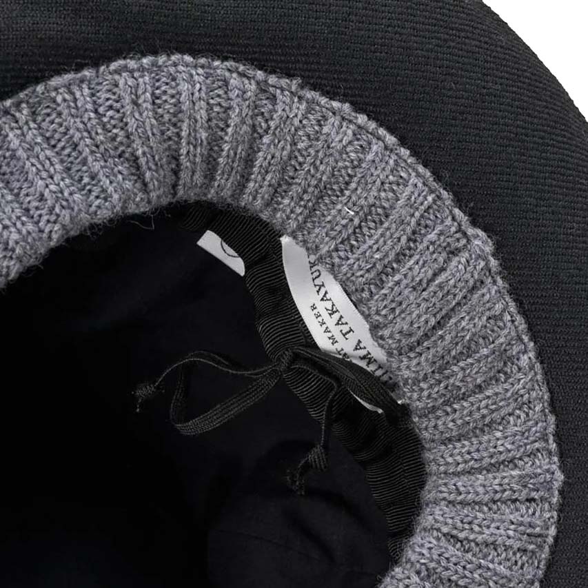 KIJIMA TAKAYUKI / MYYYY262023 SHETLAND WOOL SERGE MOUNTAIN HAT (Black) サイズバンド