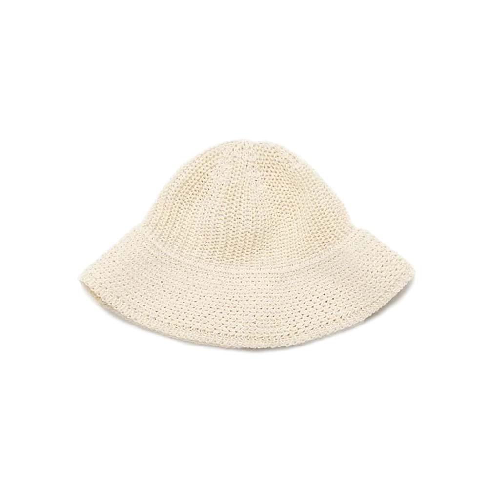 帽子 KIJIMA TAKAYUKI sailor hat ivory size:3 KIJIMA TAKAYUKI / WKNY261109 POLY WASHI KNIT METRO HAT (Ivory / Black)