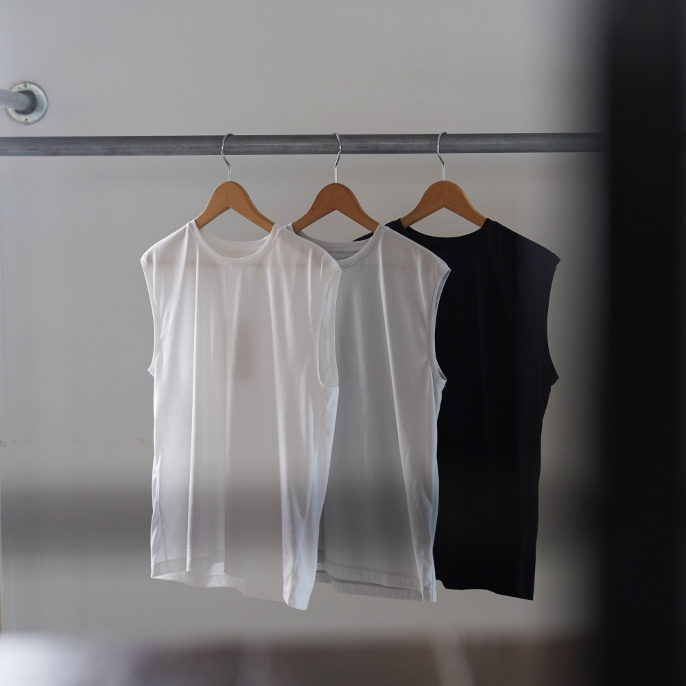 maison de soil / MERCERIZED COTTON JERSEY CREW-NECK FRENCH/SL T-SHIRT (Black)商品イメージ2