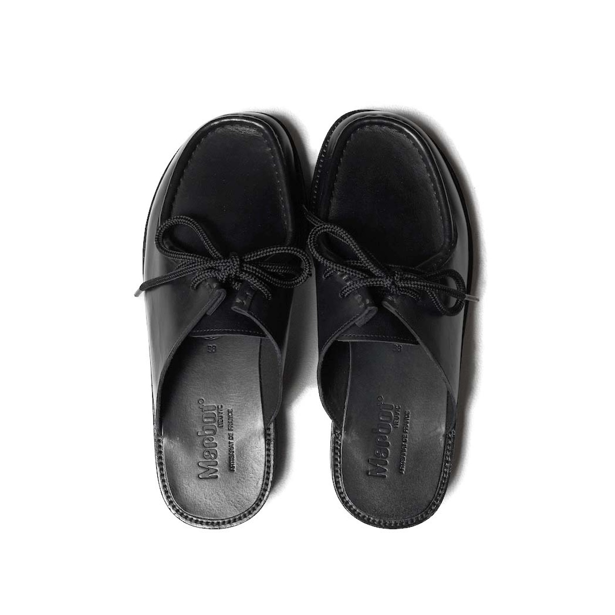 ★未使用品★Marbor （マルボー）レザーサンダル Marbot / MOCCASIN SANDAL (Black)
