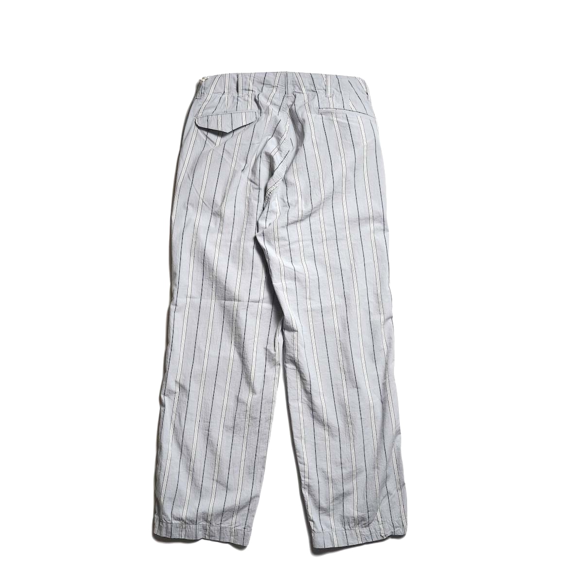 MASTER&Co. / COTTON STRIPED DRAWSTRING PANTS (Gray) 背面