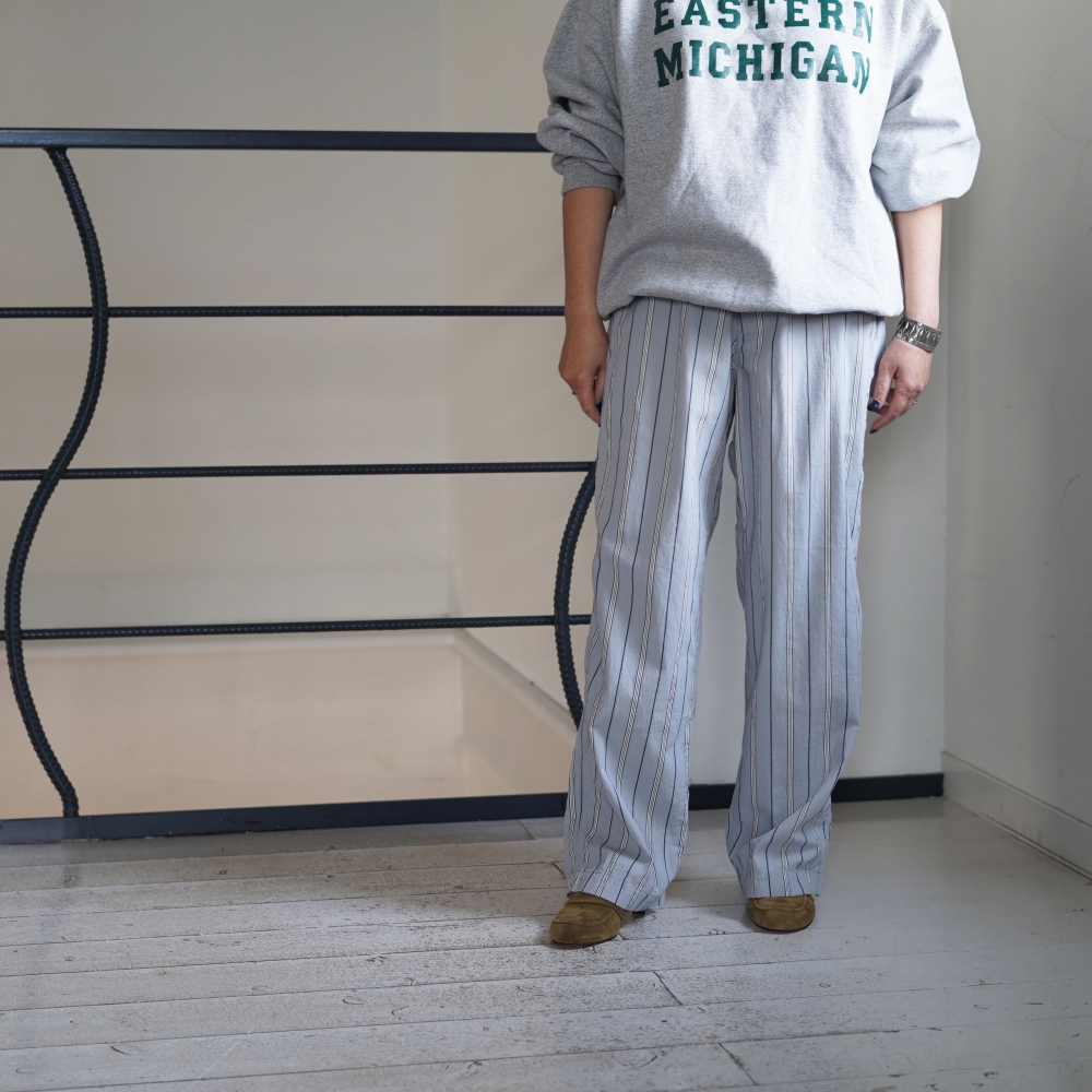 MASTER&Co. / COTTON STRIPED DRAWSTRING PANTS 161cm / S size 着用①