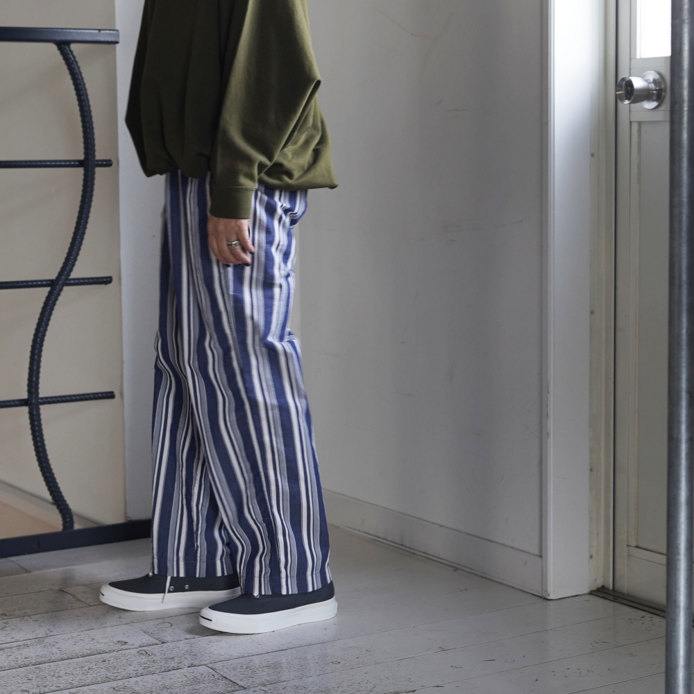 MASTER&Co. / COTTON STRIPED DRAWSTRING PANTS 161cm / XS size 着用②