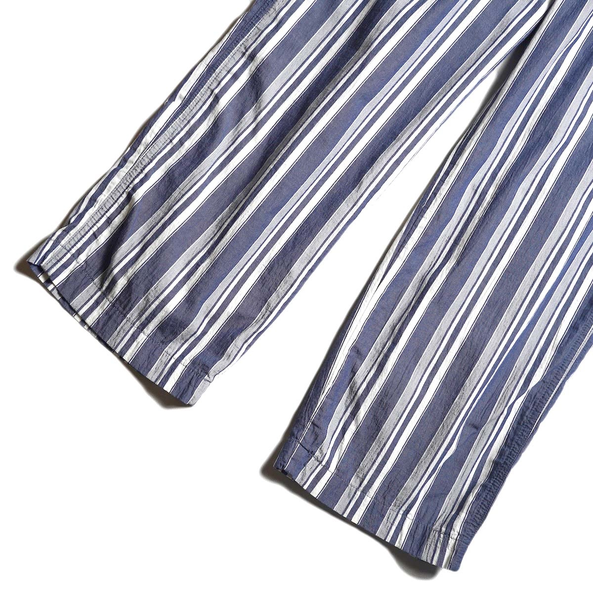 MASTER&Co. / COTTON STRIPED DRAWSTRING PANTS (Navy)　裾
