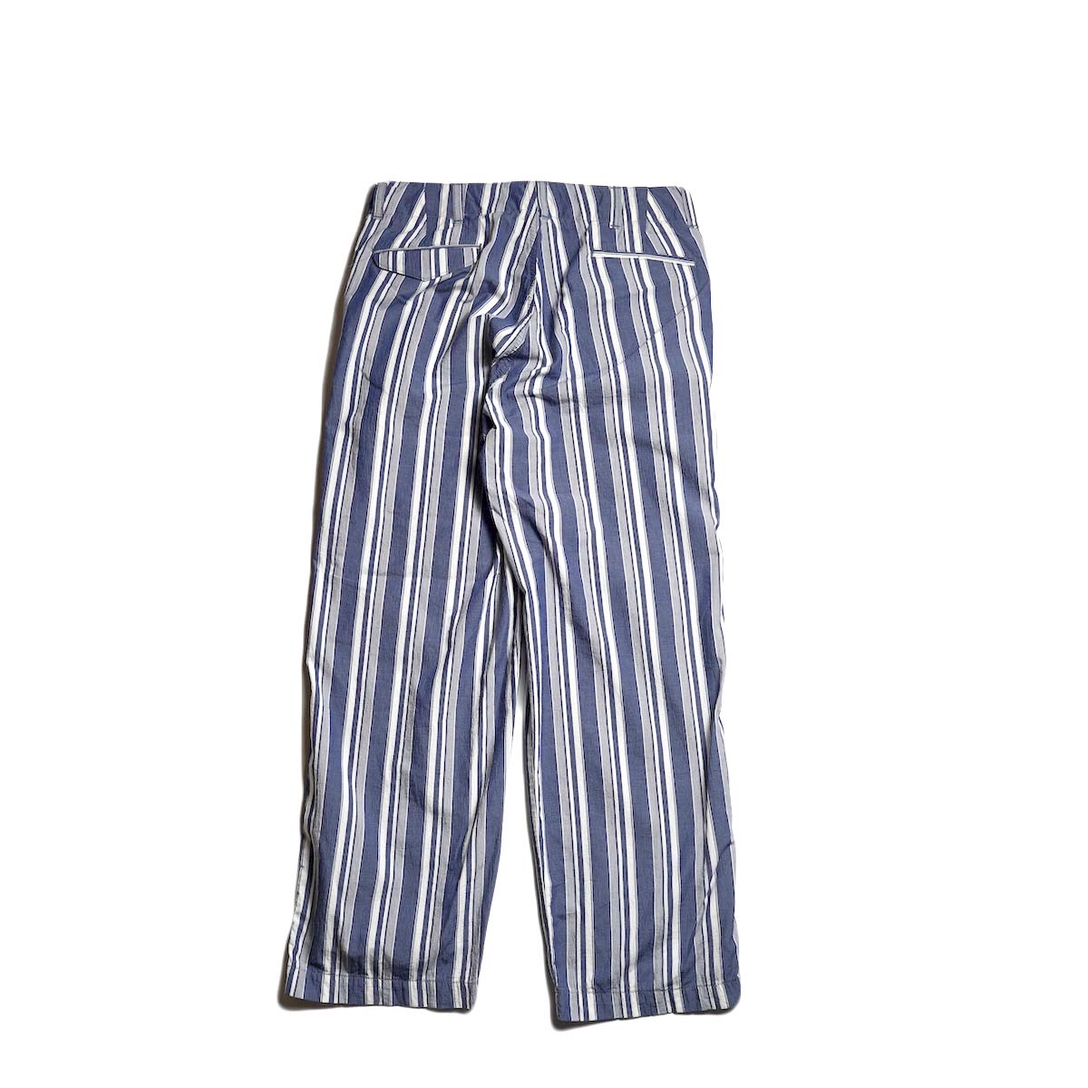 MASTER&Co. / COTTON STRIPED DRAWSTRING PANTS (Navy) 背面