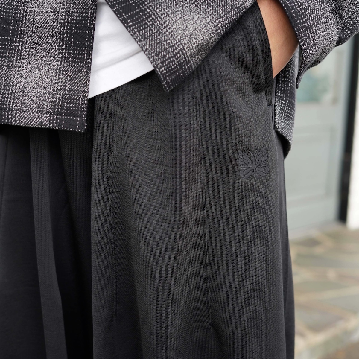 Needles / H.D. Sweat Pant - Bright Jersey (Black)  178cm/sizeM 着用④
