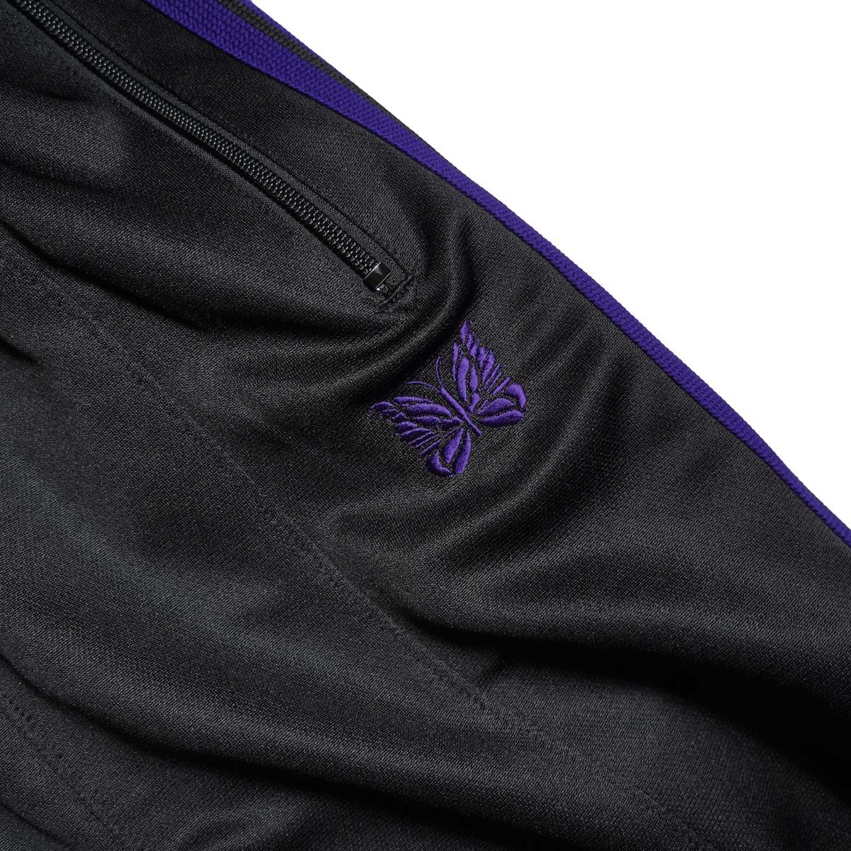 Needles / H.D. Track Pant - Poly Smooth (Black) パピヨン刺繍