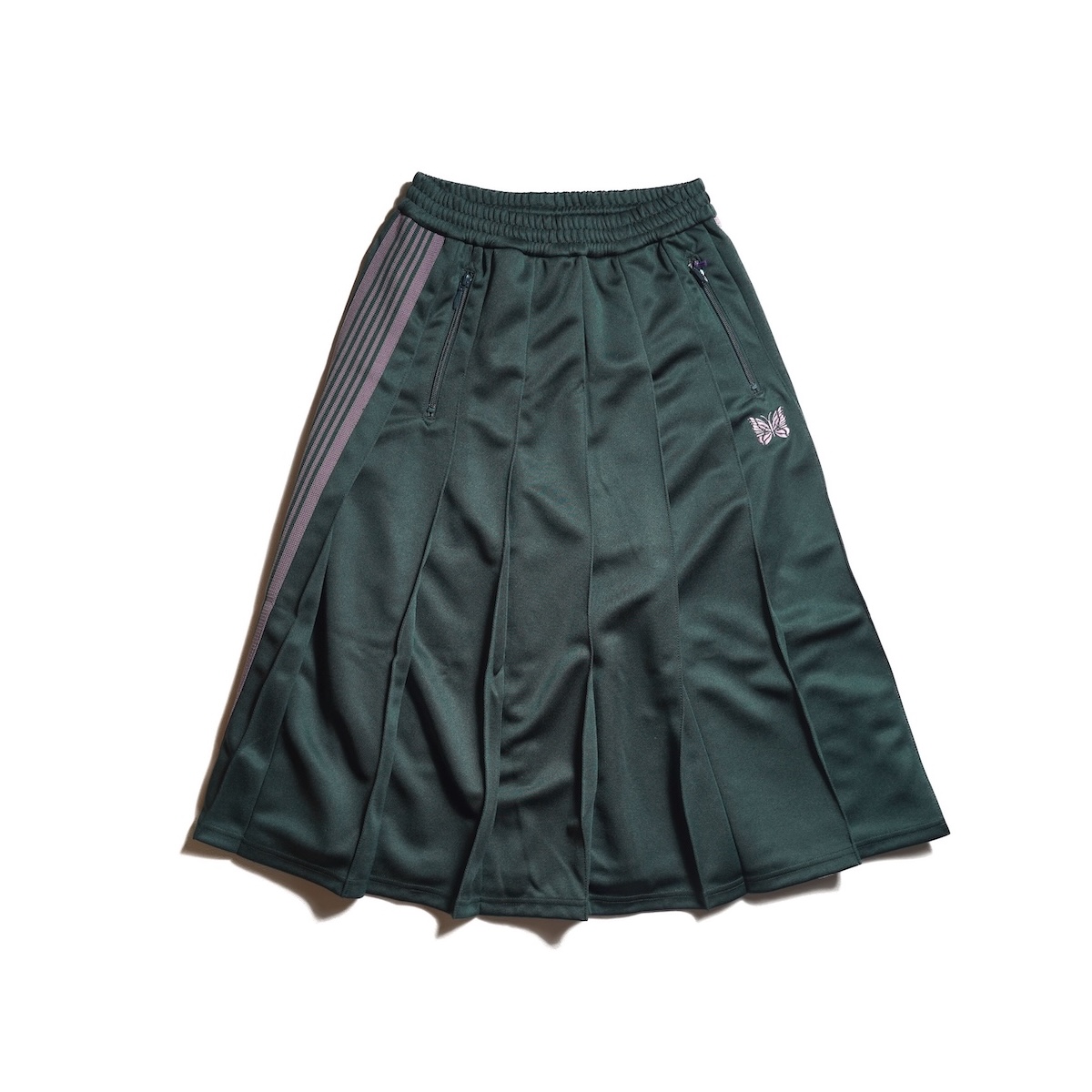 Needles / Pleated Truck Skirt - Poly Smooth (Green)
