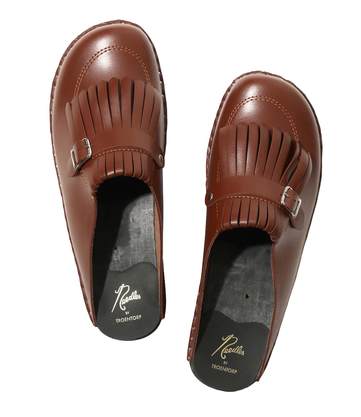 Needles × Troentorp / Swedish Clog - Kilt & Strap / Smooth (Brown) アッパー