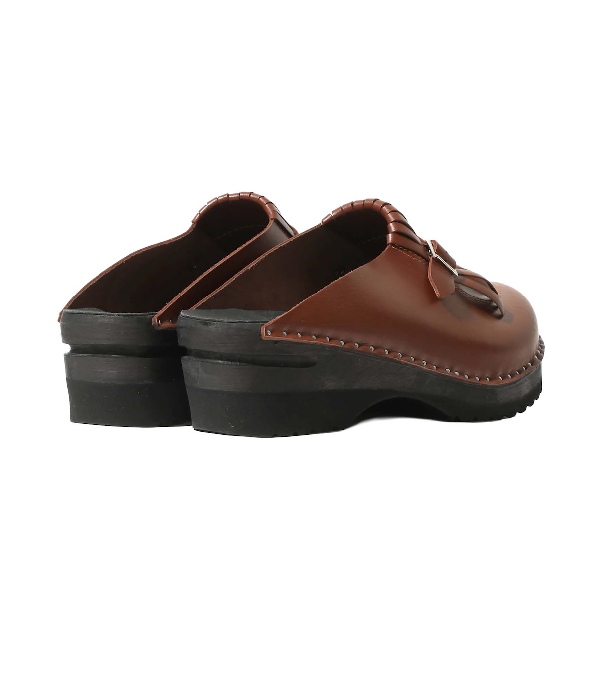 Needles × Troentorp / Swedish Clog - Kilt & Strap / Smooth (Brown) ヒール