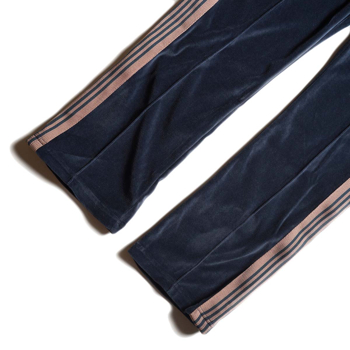 Needles / Narrow Track Pant - C/PE Velour (Steel Blue) 裾