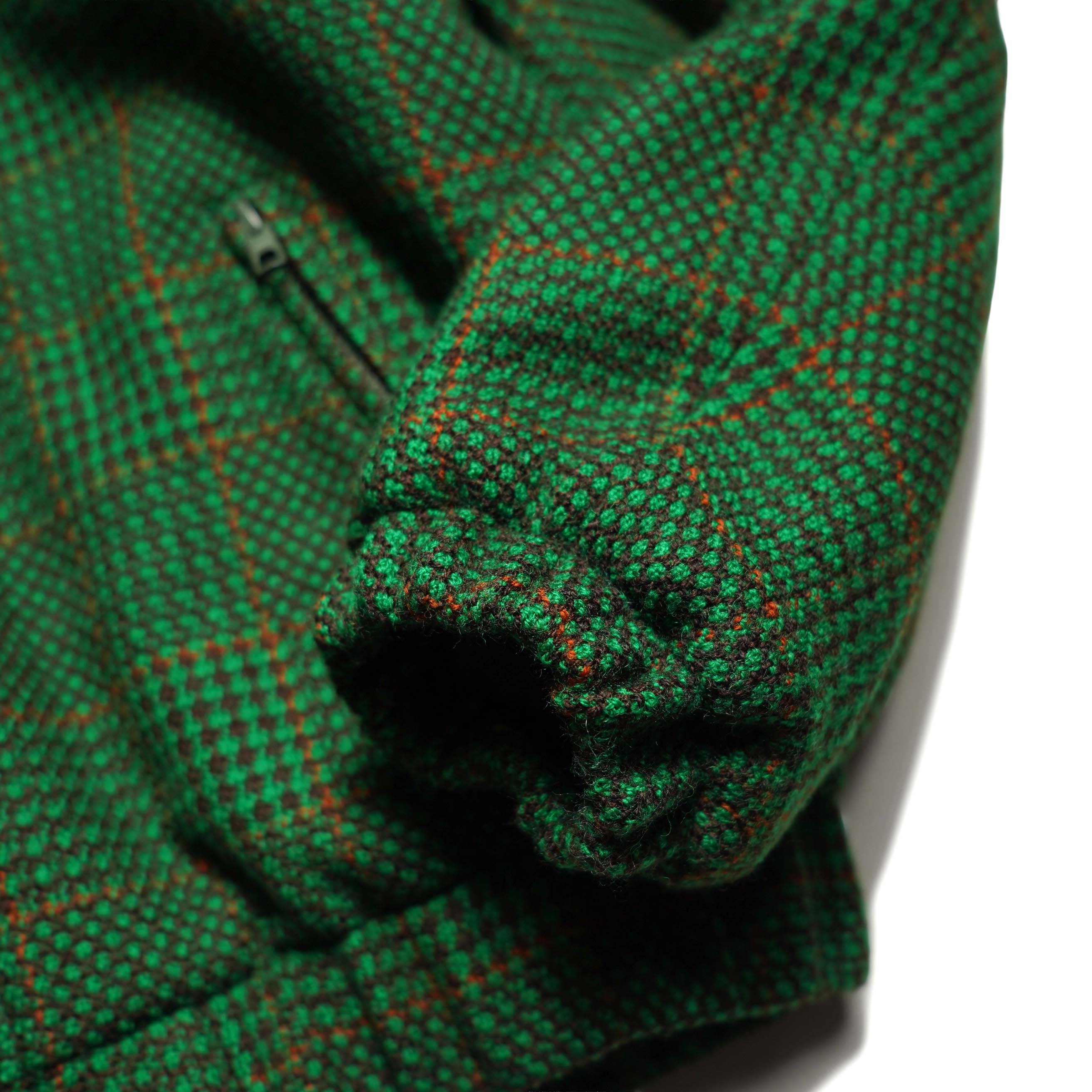 Needles / Lined Boa Jacket - Houndstooth (Green) 袖