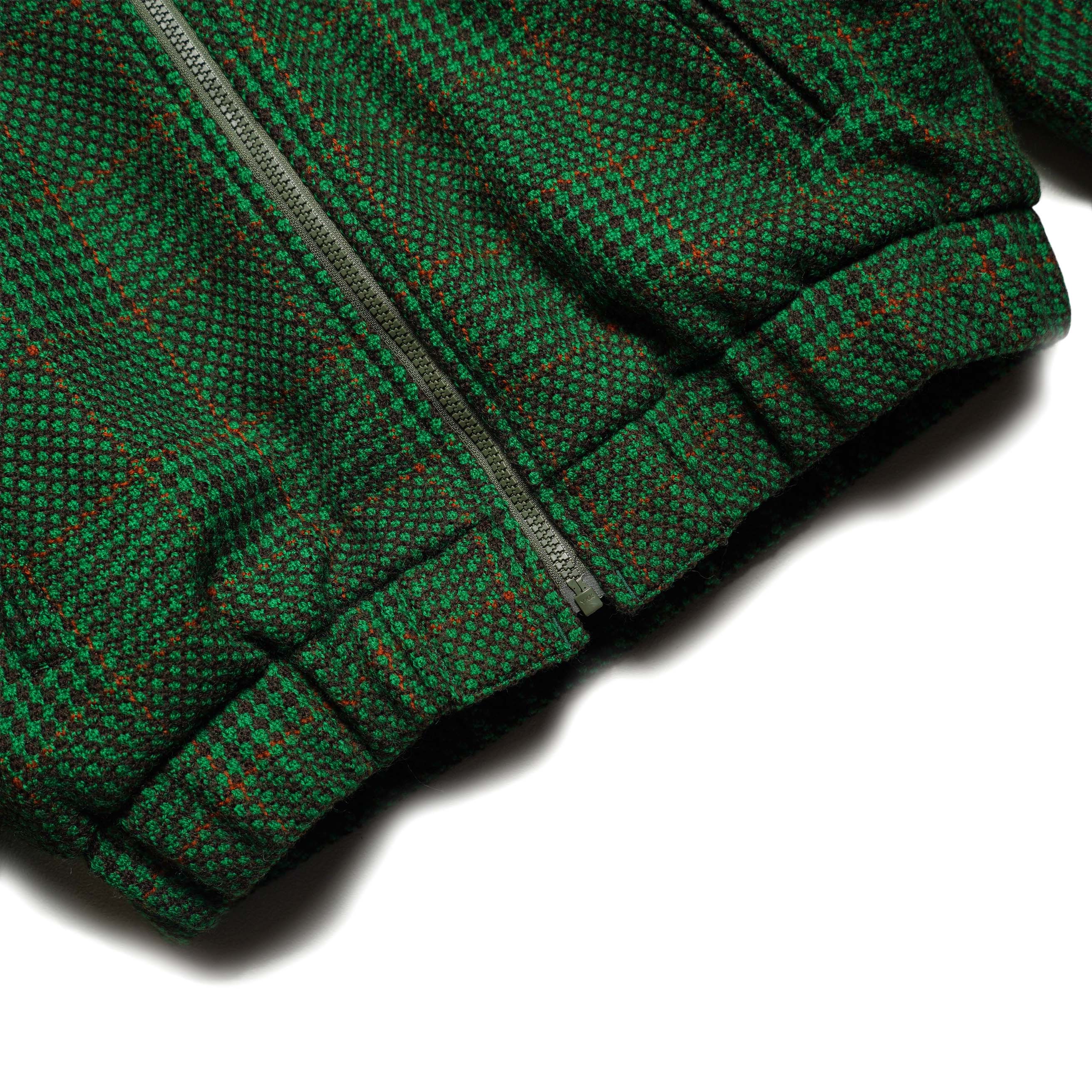 Needles / Lined Boa Jacket - Houndstooth (Green) 裾