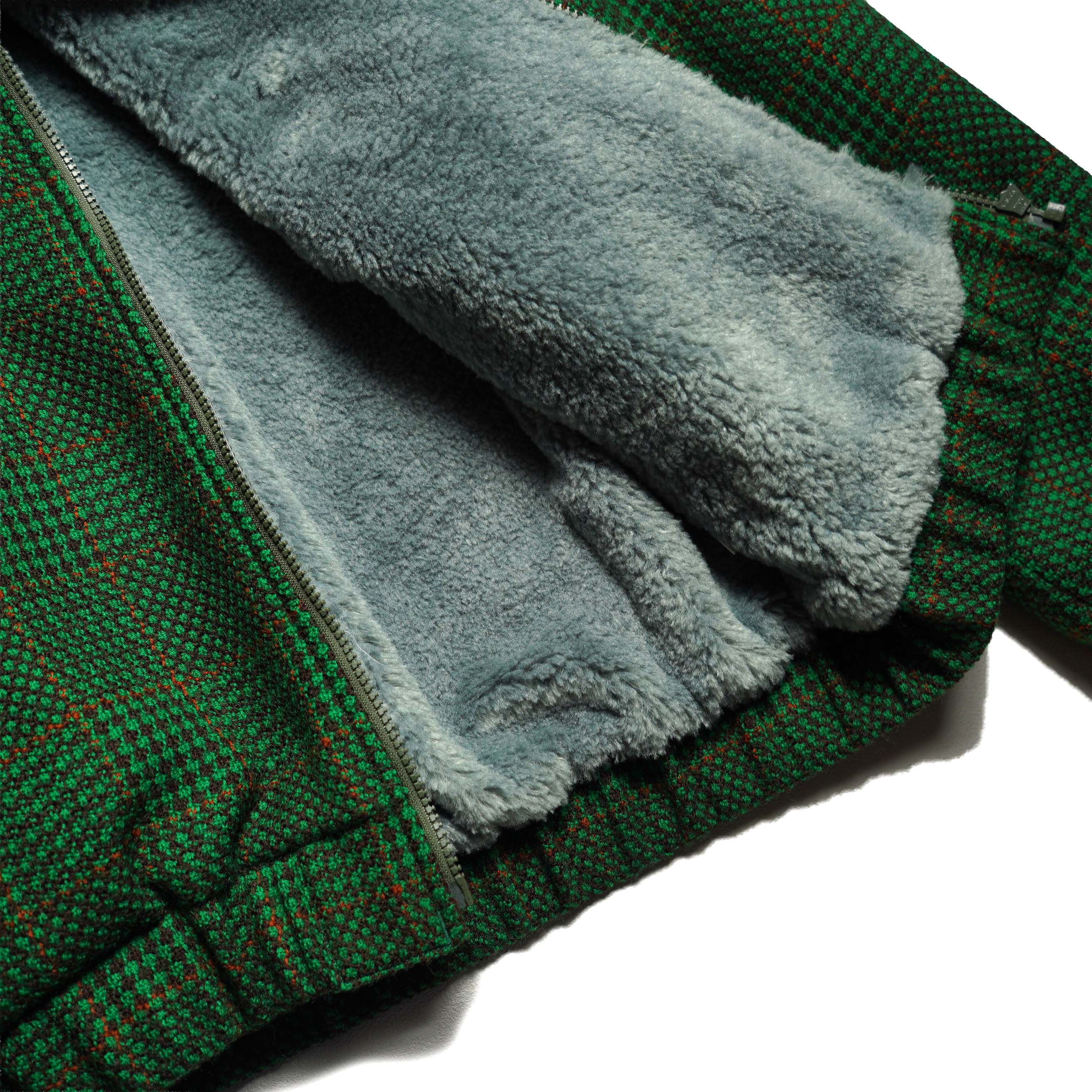 Needles / Lined Boa Jacket - Houndstooth (Green) 裏地