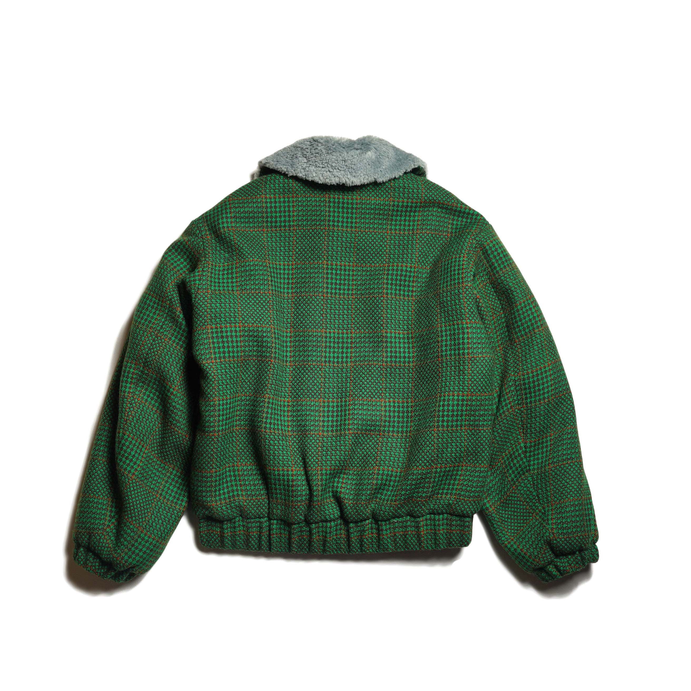 Needles / Lined Boa Jacket - Houndstooth (Green) 背面