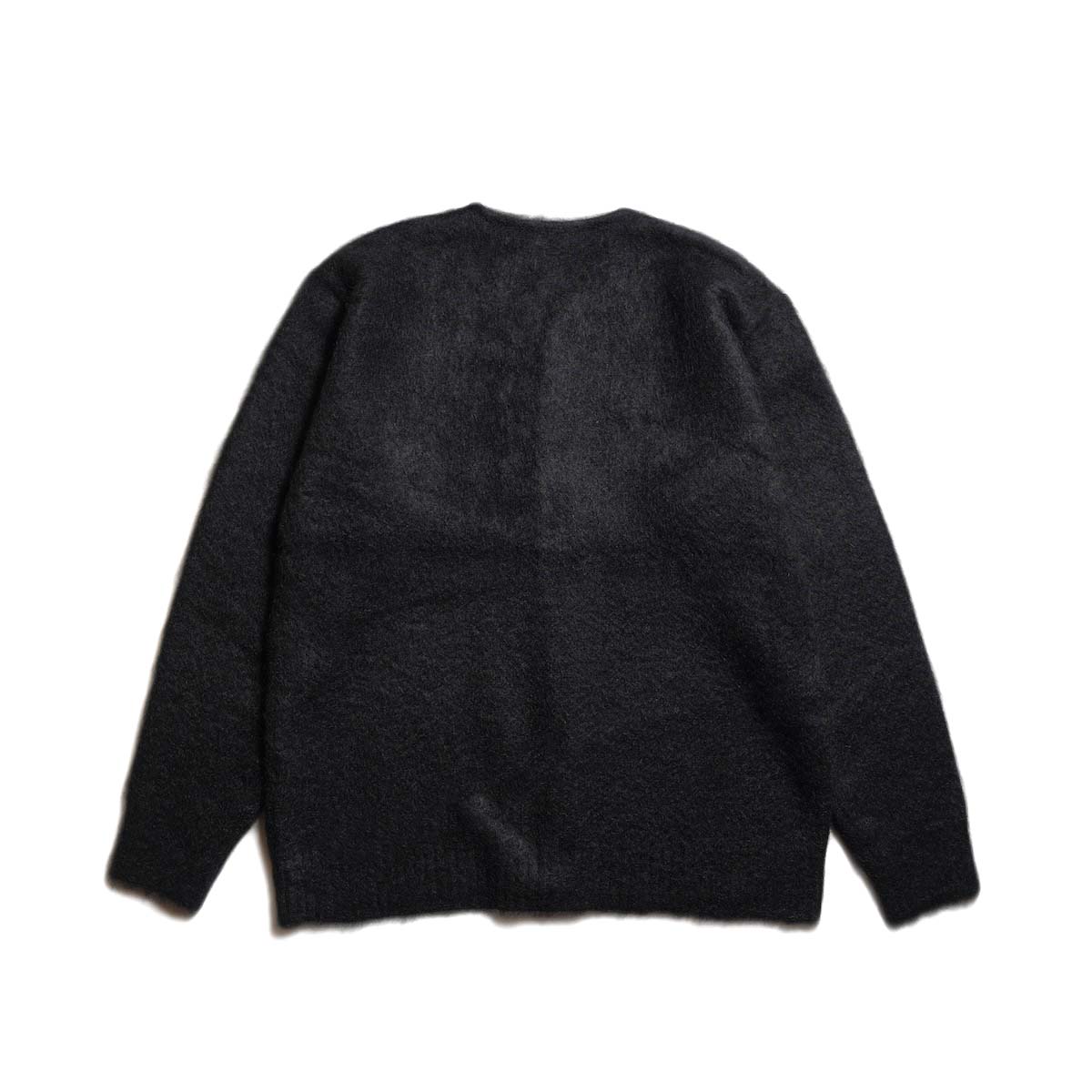 Needles / Mohair Crew Neck Cardigan-Solid  (Black) 背面