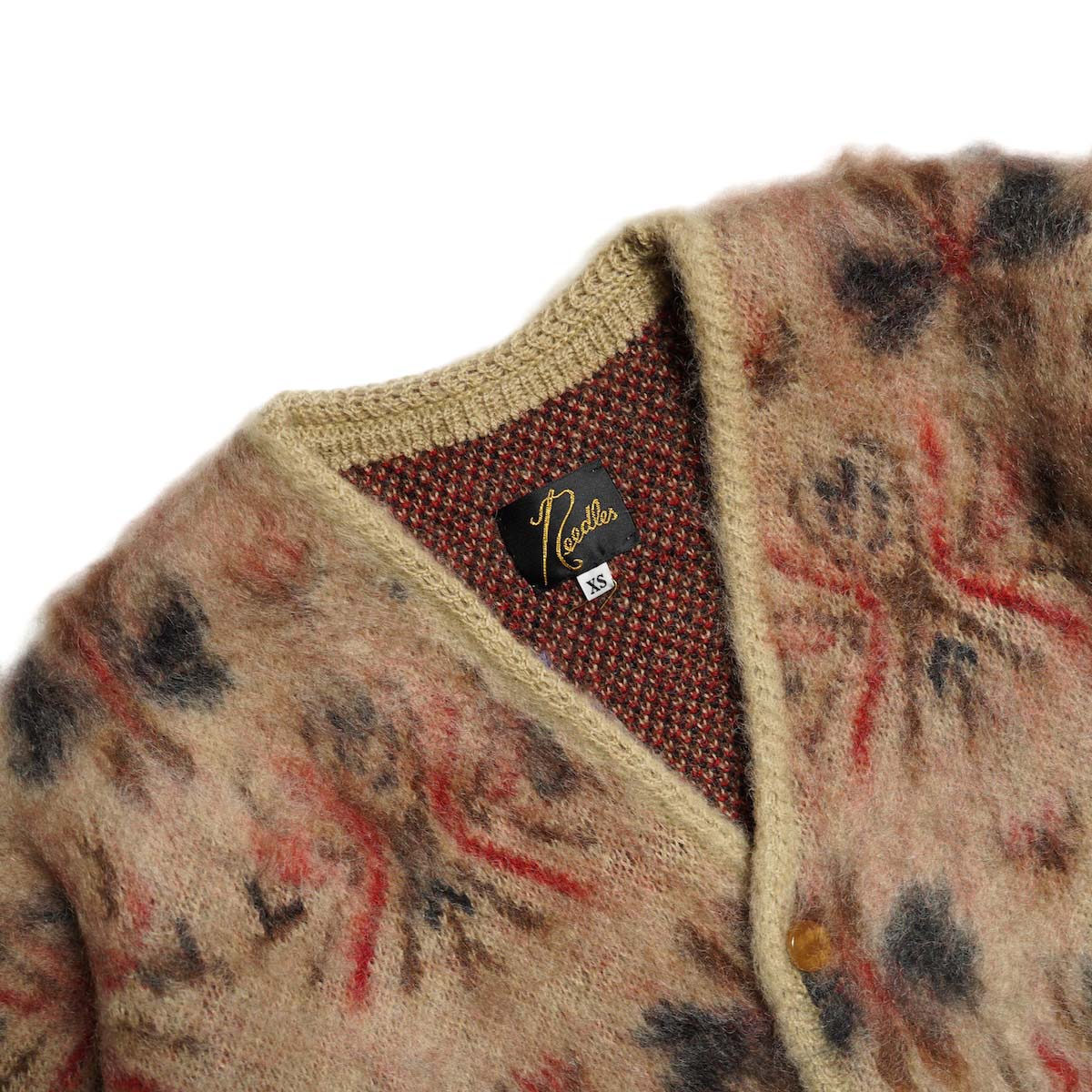 Needles / Mohair Cardigan-Folklore (Camel) ネック