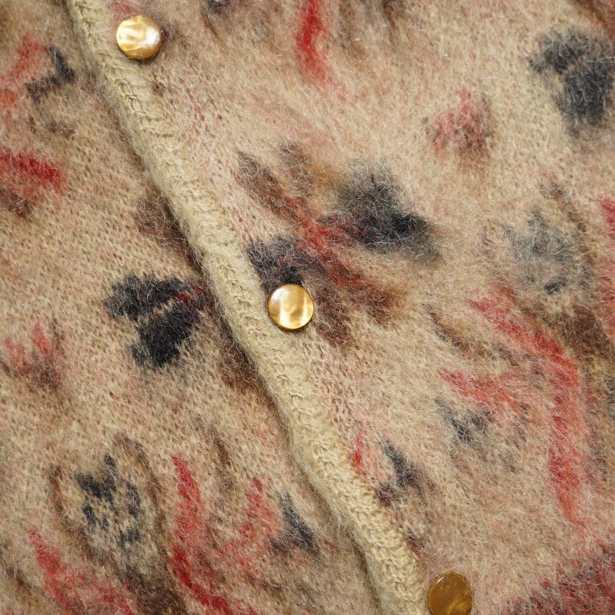Needles / Mohair Cardigan-Folklore (Camel) フロントボタン