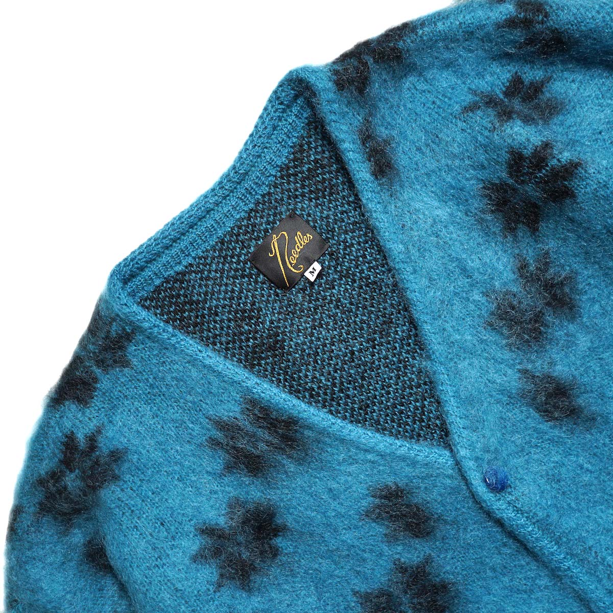 Needles / Mohair Cardigan-Snowflake (Blue) ネック