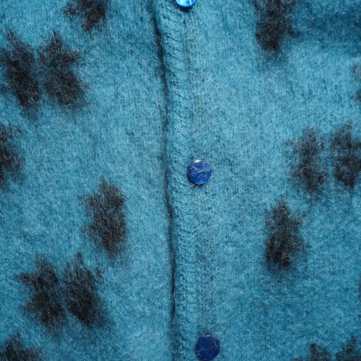 Needles / Mohair Cardigan-Snowflake (Blue) フロントボタン