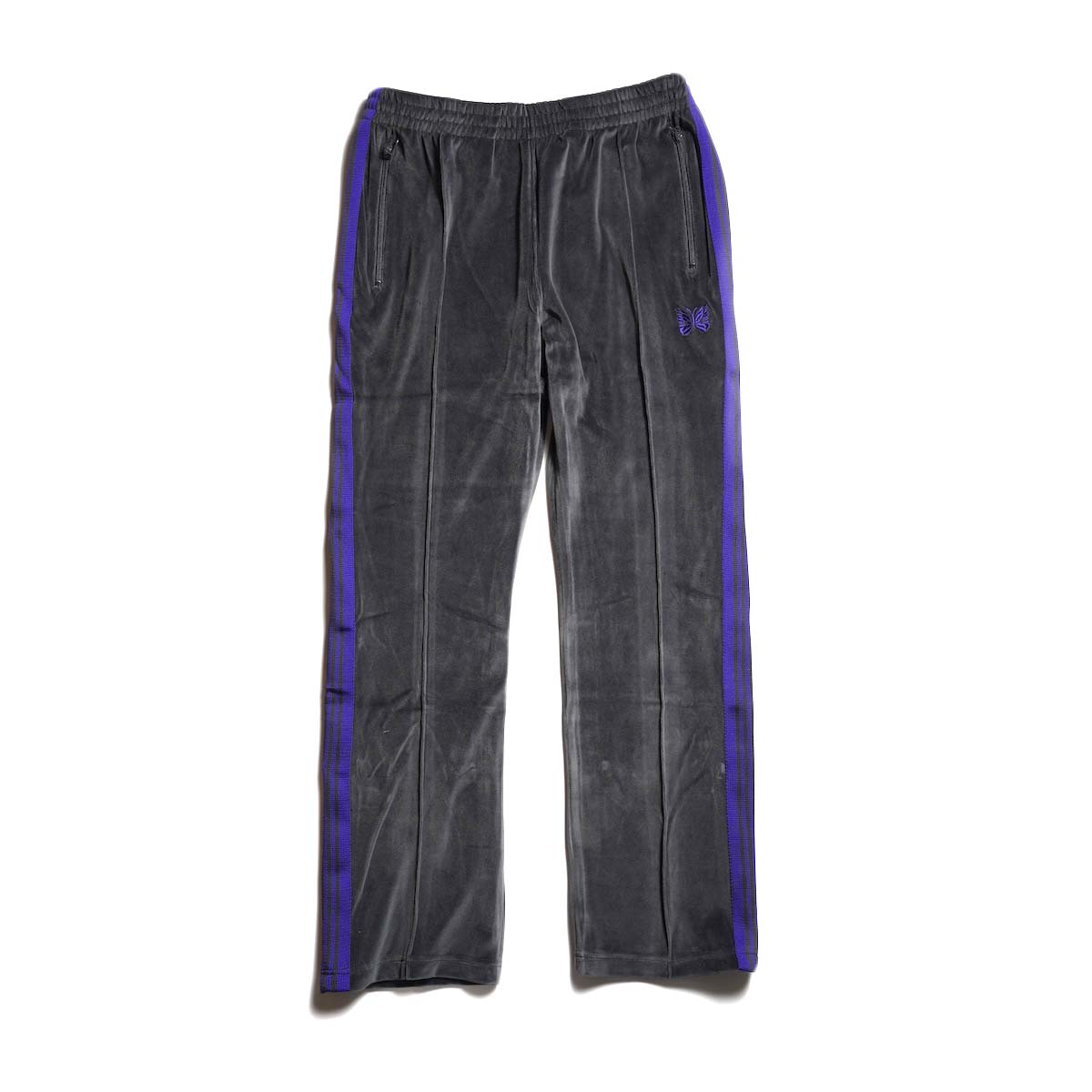 Needles / Narrow Track Pant - C/PE Velour (Charcoal)