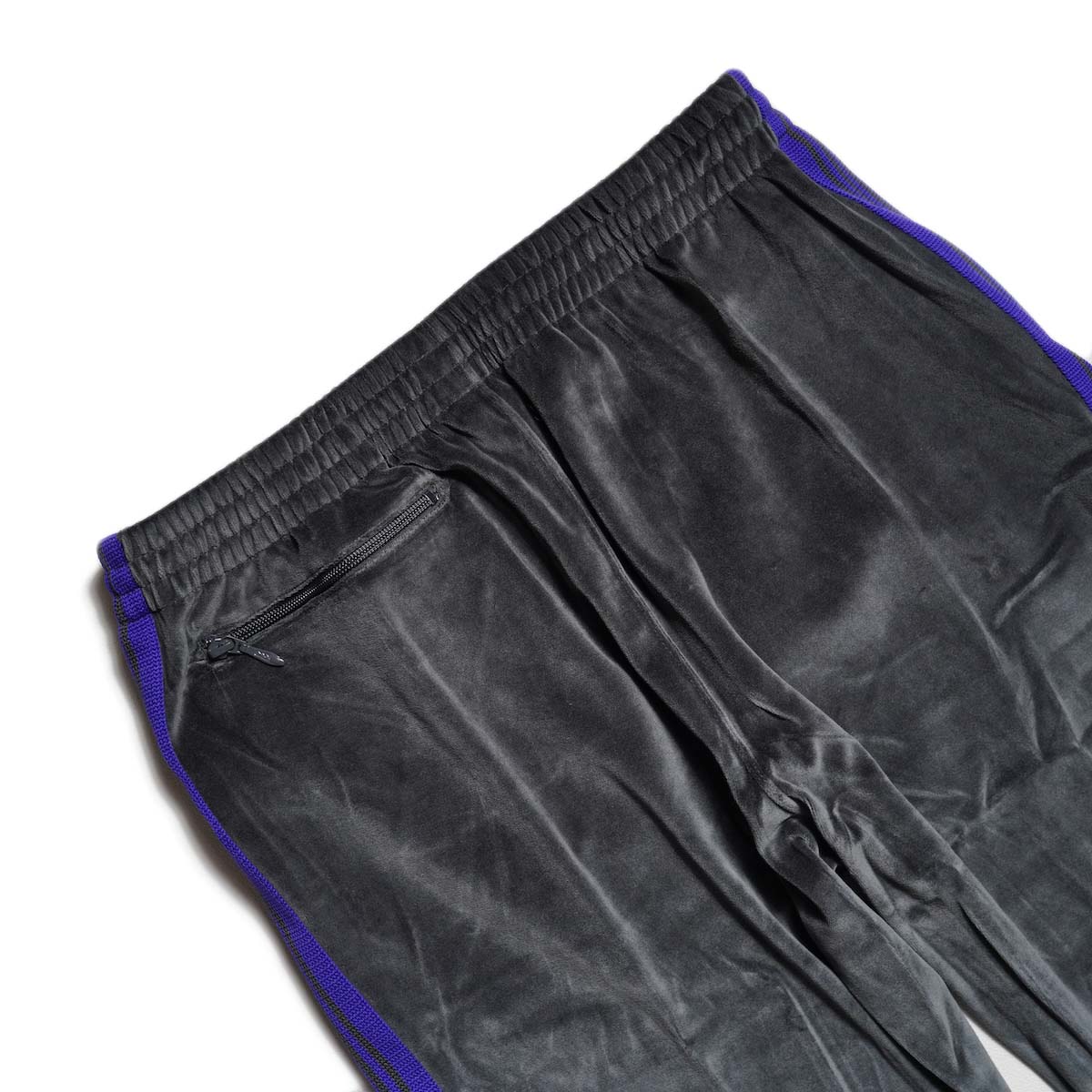 Needles / Narrow Track Pant - C/PE Velour (Charcoal) ヒップポケット