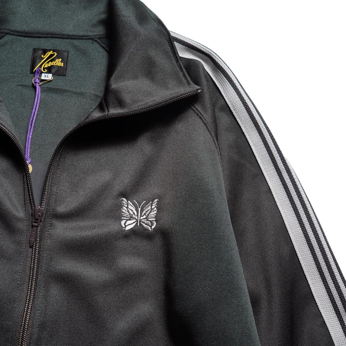 Needles / Track Jacket - Poly Smooth (Charcoal)