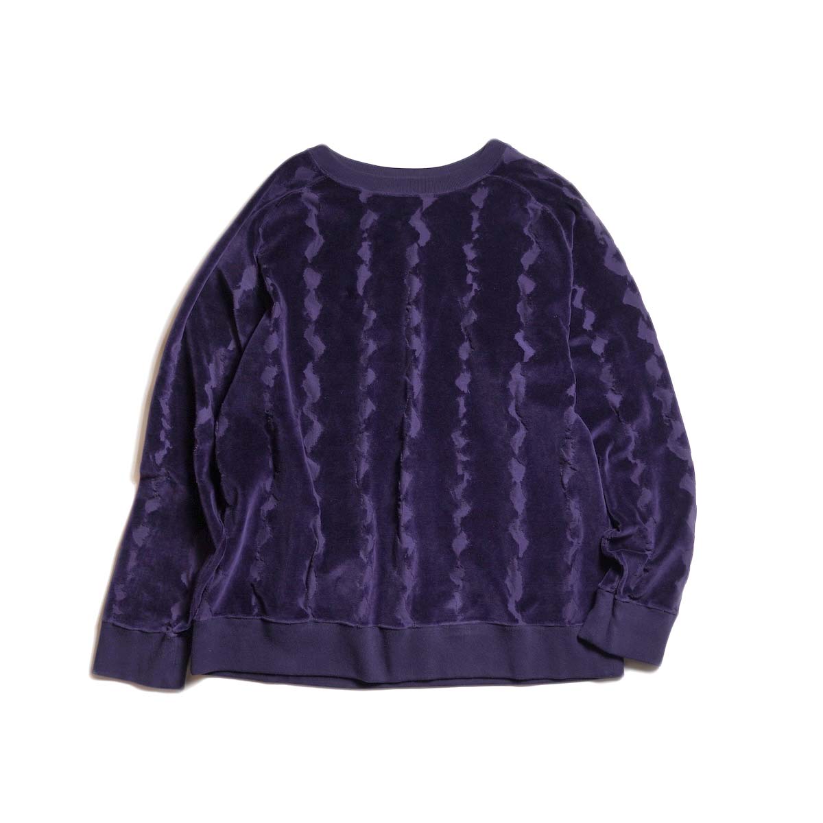 Needles / Crew Sweat Shirt - Cotton Jacquard/Python (DK.Purple)
