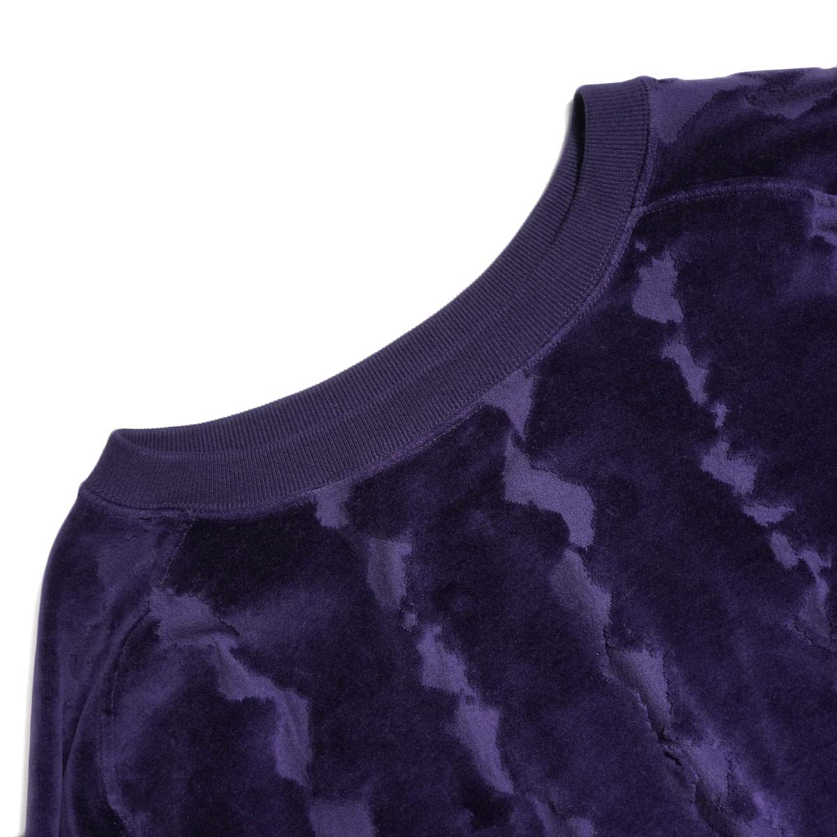 Needles / Crew Sweat Shirt - Cotton Jacquard/Python (DK.Purple) ネック