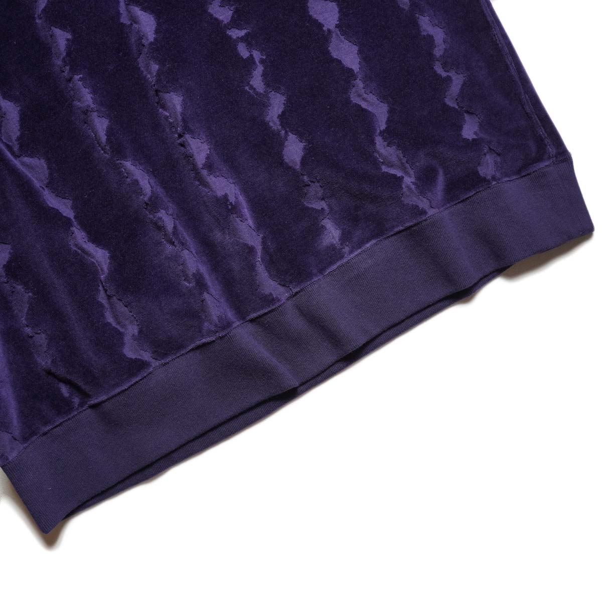 Needles / Crew Sweat Shirt - Cotton Jacquard/Python (DK.Purple) 裾リブ