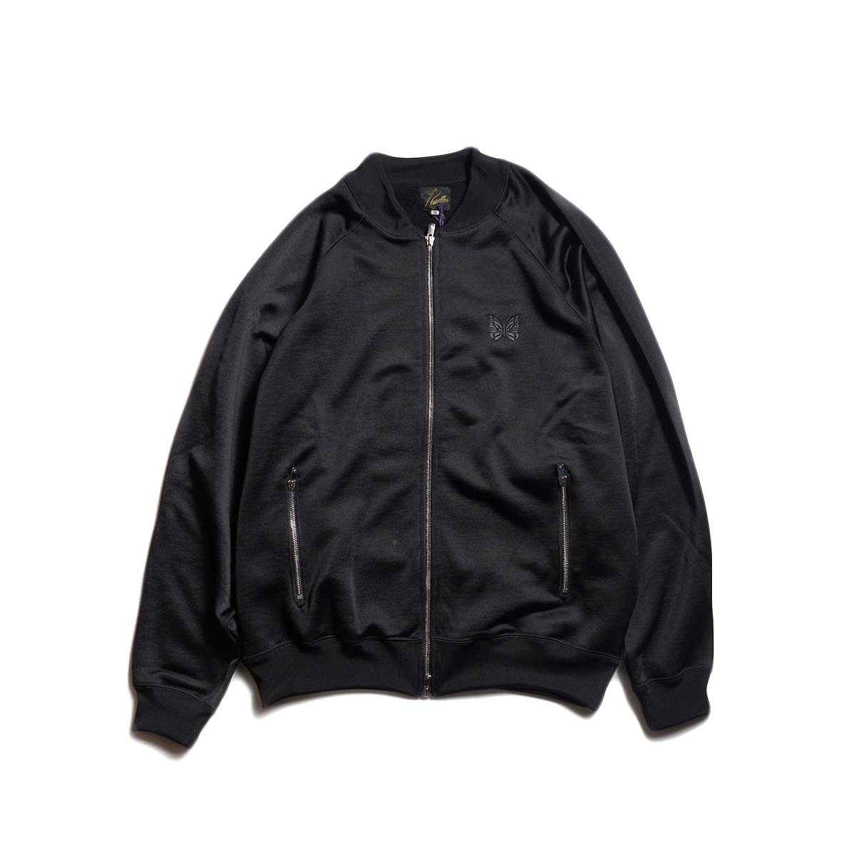 ジャケット・アウター NEEDLES DOLMAN SLEEVE TRACK JACKET Needles / Dolman Sleeve Track Jacket - Bright Jersey (Black)