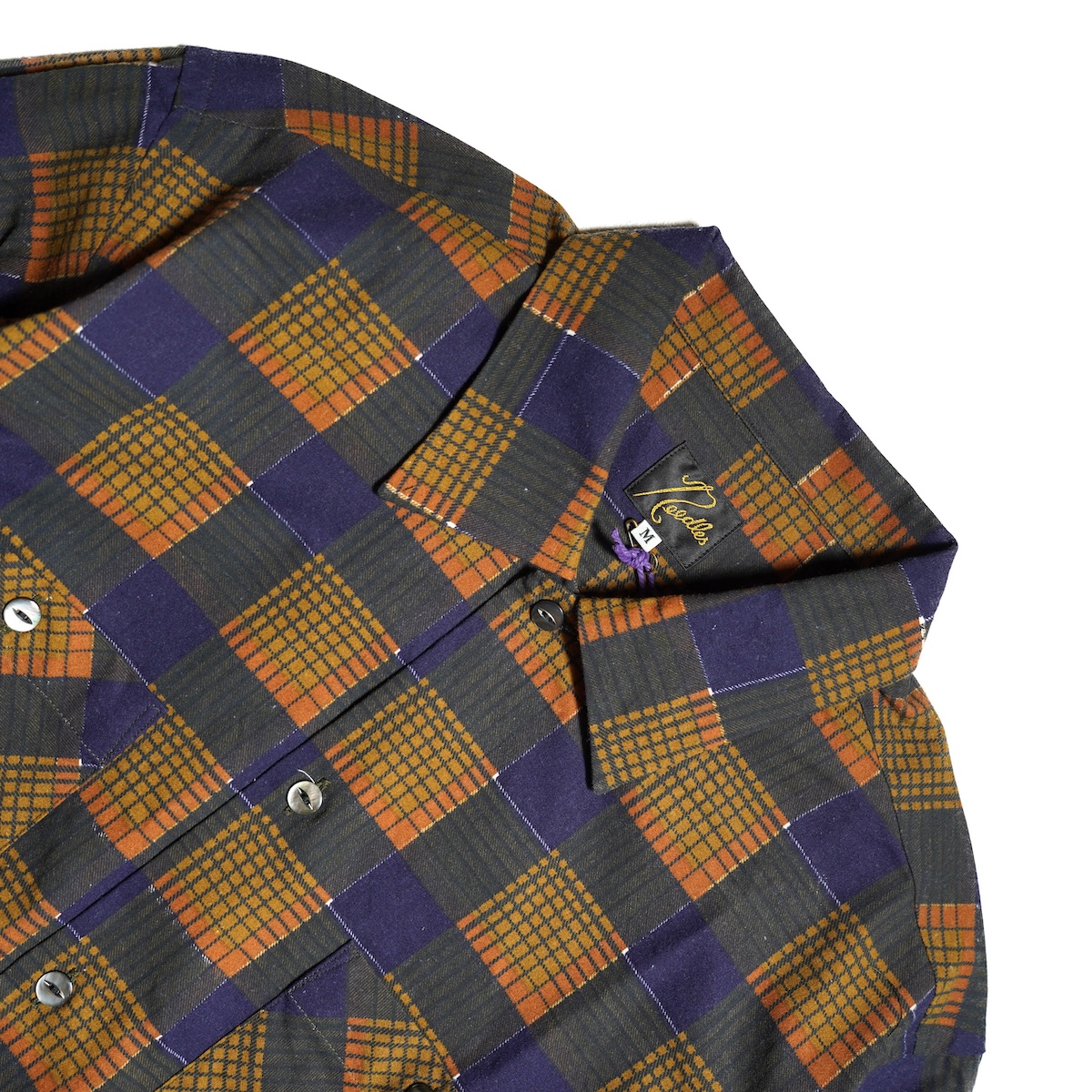 Needles / One-Up Shirt - Printed Flannel / Plaid (Brown)