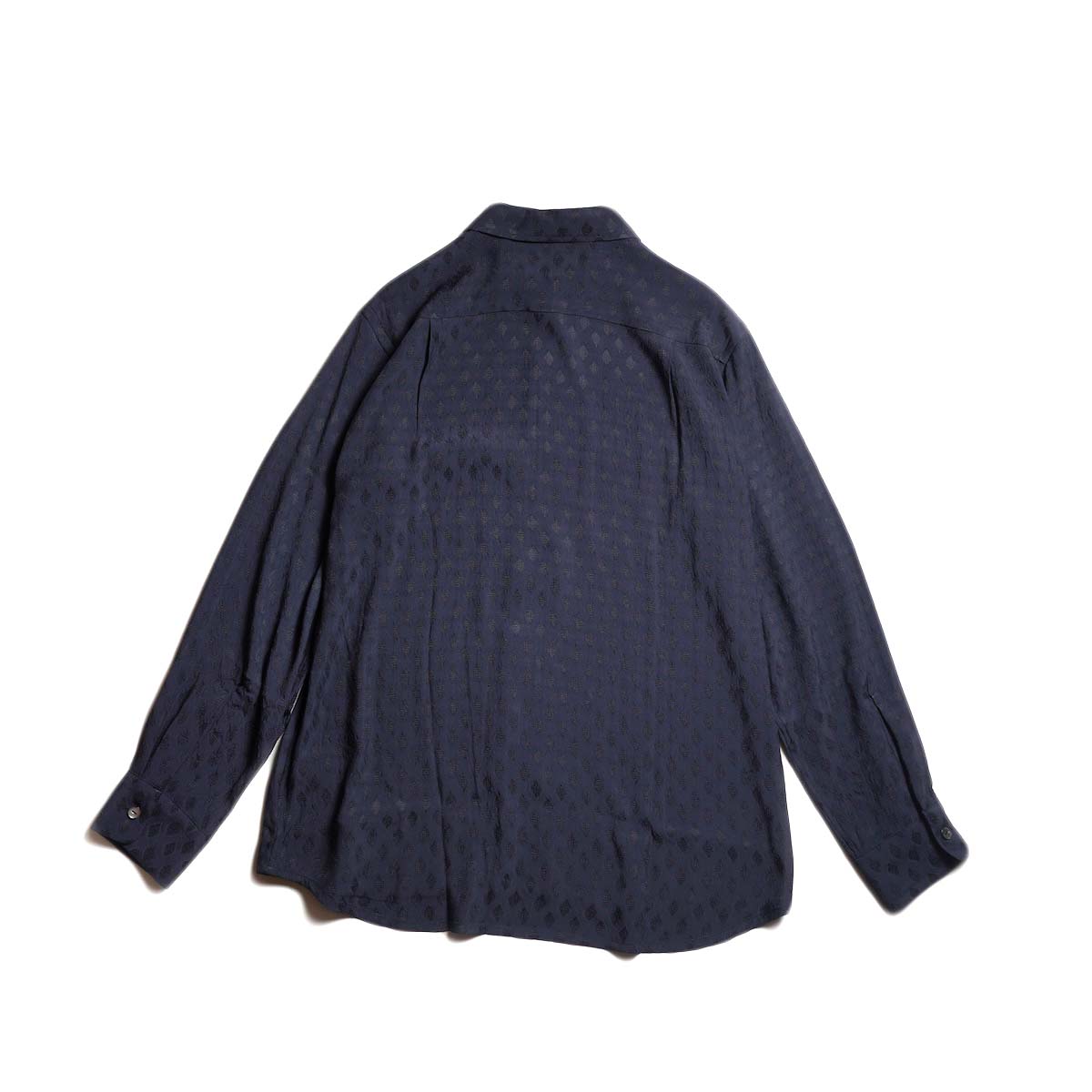 Needles / One-up Shirt - Diamond Mesh Jacquard (Navy) 背面