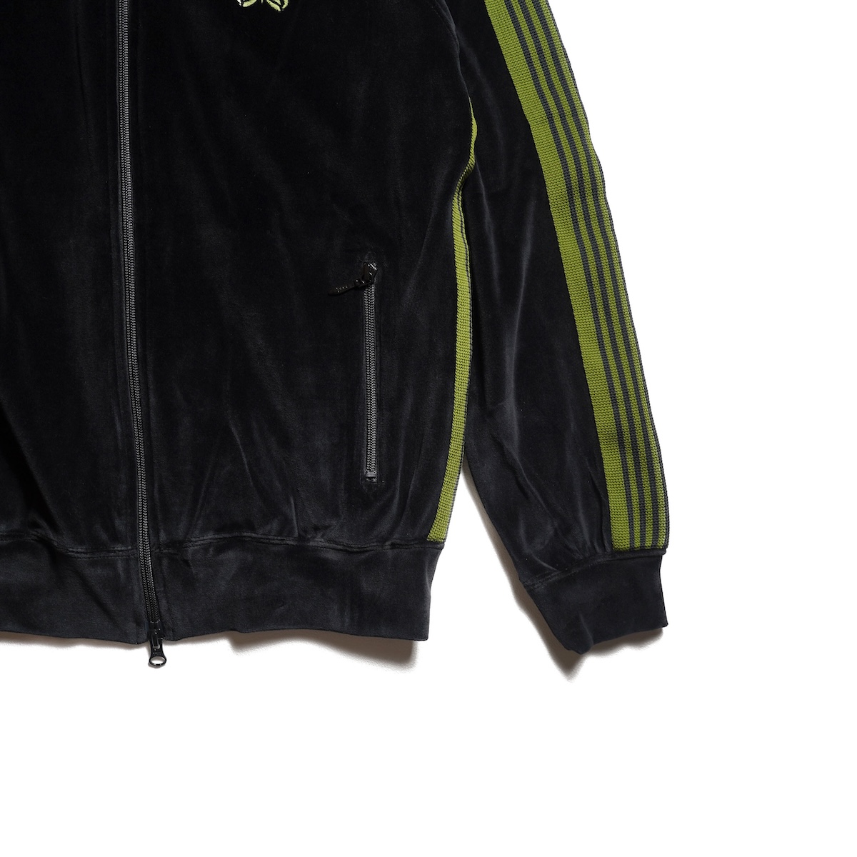 Needles / Rib Collar Track Jacket - C/PE Velour (Black)